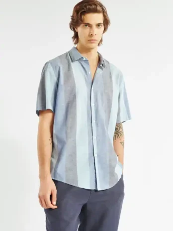 CAMISA CERDEÑA LINO RAYA FINA M/L