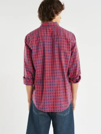 CAMISA CERDEÑA CUADROS ROJOS M/L