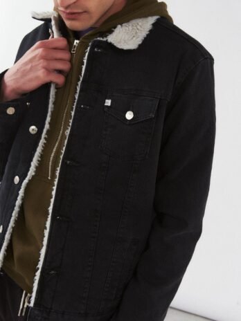 CAMPERA BLACK DENIM CORDERO