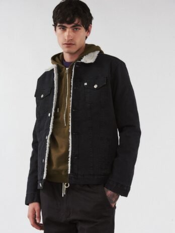 CAMPERA BLACK DENIM CORDERO